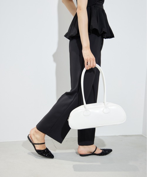 Shelly island（シェリーアイランド）の「プアッファーボストンバッグ（ボストンバッグ・レディース・ホワイト/ブラック/ブルー・FREE）」の10枚目の写真