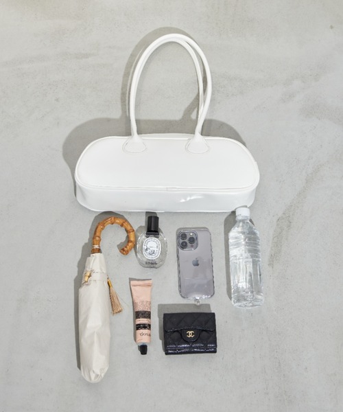 Shelly island（シェリーアイランド）の「プアッファーボストンバッグ（ボストンバッグ・レディース・ホワイト/ブラック/ブルー・FREE）」の14枚目の写真