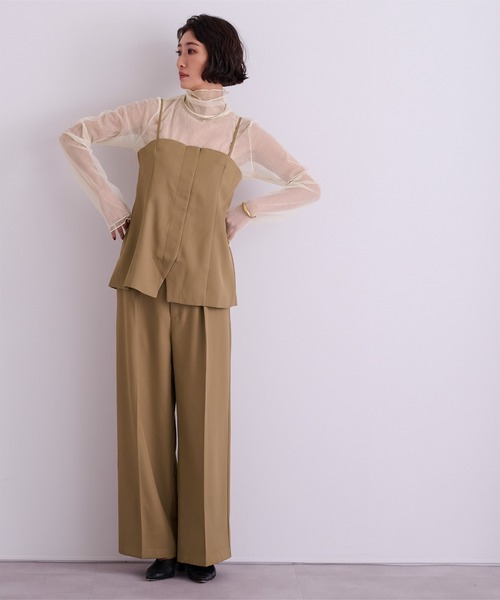 UR'S（ユアーズ）の「ウエストシェイプキャミソールビスチェ（キャミソール・レディース・アイボリー/ブラック/チャコール/キャメル・L/S/M）」の11枚目の写真