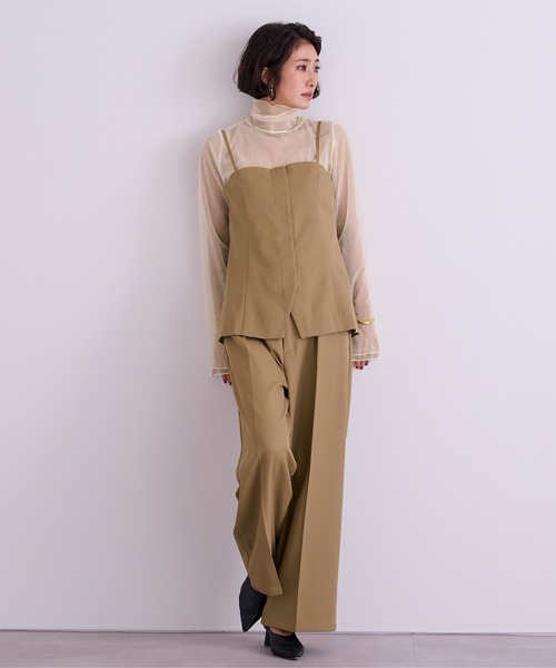 UR'S（ユアーズ）の「ウエストシェイプキャミソールビスチェ（キャミソール・レディース・アイボリー/ブラック/チャコール/キャメル・L/S/M）」の12枚目の写真