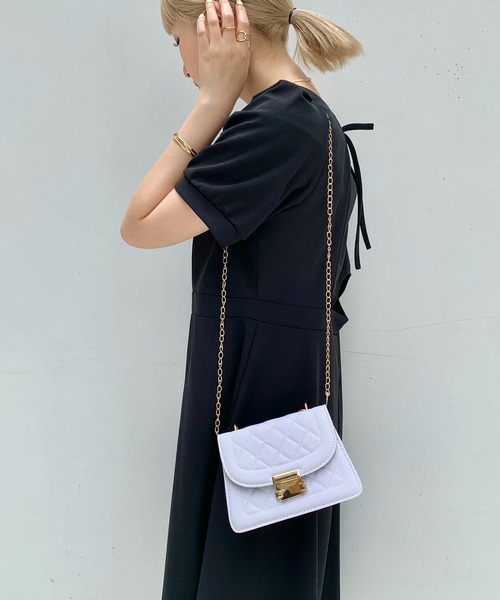 Teem Store(チームストア)の「2WAY ミニショルダー ハンドバッグ(ショルダーバッグ・レディース・ホワイト/ブラック・F)」の16枚目の写真