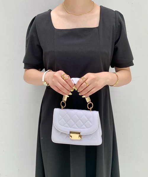 Teem Store(チームストア)の「2WAY ミニショルダー ハンドバッグ(ショルダーバッグ・レディース・ホワイト/ブラック・F)」の17枚目の写真