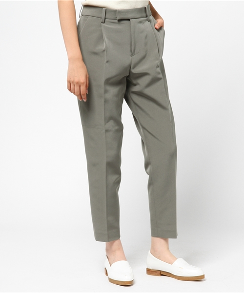 La TOTALITE（ラトータリテ）の「トリアセポリフォルムタックパンツ◆（その他パンツ・レディース・カーキ/ブラック・38/36）」の2枚目の写真