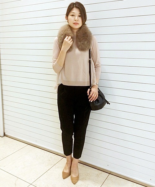 La TOTALITE（ラトータリテ）の「トリアセポリフォルムタックパンツ◆（その他パンツ・レディース・カーキ/ブラック・38/36）」の8枚目の写真