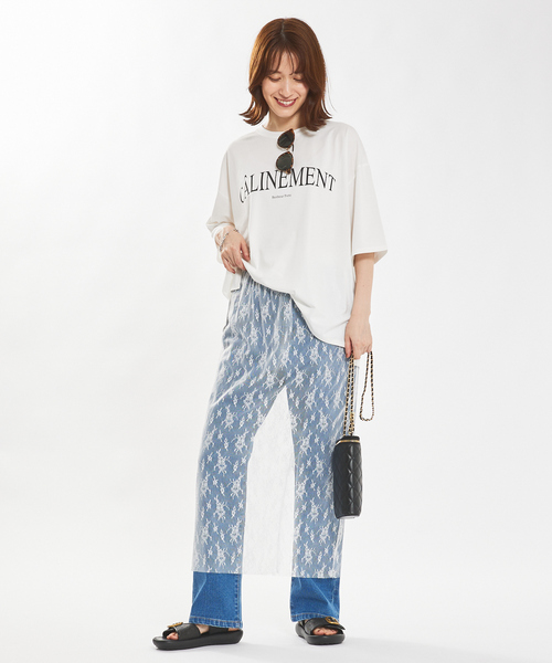 abahouse mavie（アバハウスマヴィ）の「チュールレースレイヤードスカート（スカート・レディース・ホワイト/ブラック・フリー）」の3枚目の写真