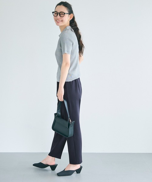 coca（coca）（コカ）の「セットアップ対応 リボンテーパードパンツ（スラックス・レディース・アイボリー/ブラック/ライトブルー/ライトピンク/ネイビー・M/L/S）」の20枚目の写真