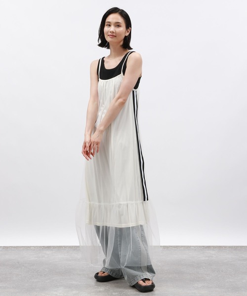 LAKOLE(ラコレ)の「サイドラインチュールワンピース / 129235(ワンピース・レディース・ブラック/オフホワイト/グレー・SMALL/MEDIUM)」の17枚目の写真