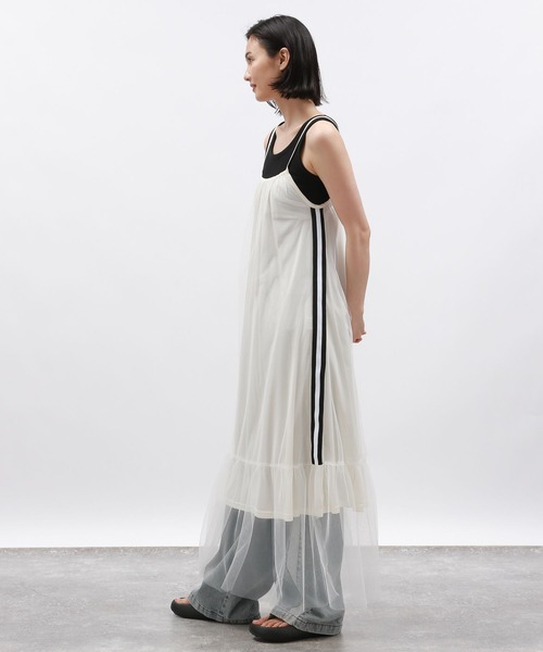 LAKOLE(ラコレ)の「サイドラインチュールワンピース / 129235(ワンピース・レディース・ブラック/オフホワイト/グレー・SMALL/MEDIUM)」の18枚目の写真