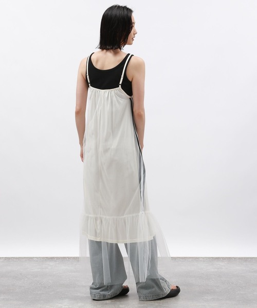 LAKOLE(ラコレ)の「サイドラインチュールワンピース / 129235(ワンピース・レディース・ブラック/オフホワイト/グレー・SMALL/MEDIUM)」の19枚目の写真