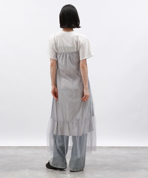 LAKOLE(ラコレ)の「サイドラインチュールワンピース / 129235(ワンピース・レディース・ブラック/オフホワイト/グレー・SMALL/MEDIUM)」の11枚目の写真