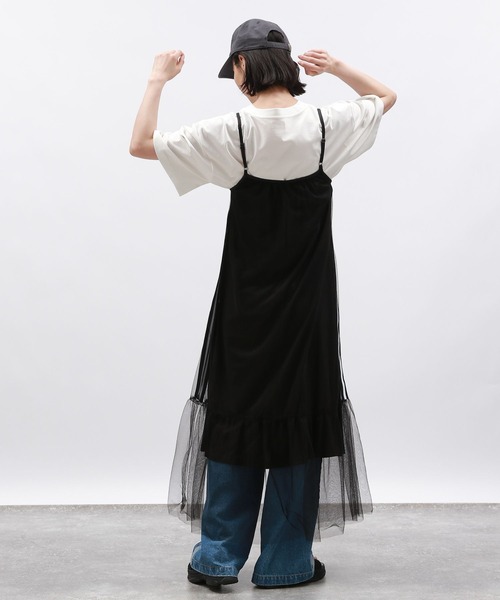 LAKOLE(ラコレ)の「サイドラインチュールワンピース / 129235(ワンピース・レディース・ブラック/オフホワイト/グレー・SMALL/MEDIUM)」の21枚目の写真