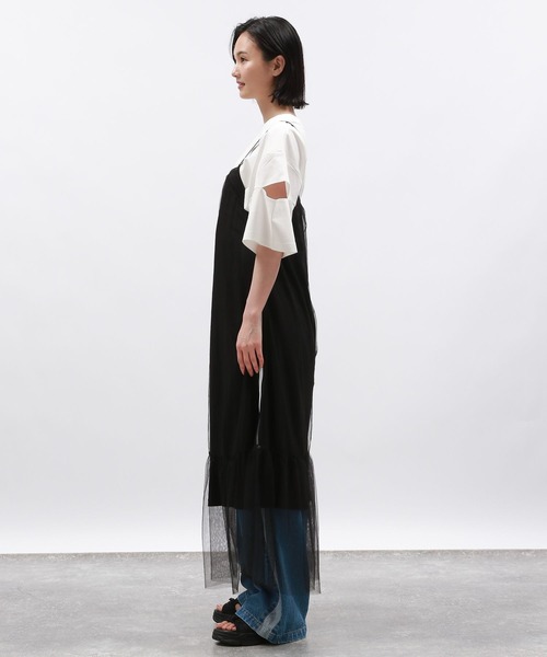 LAKOLE(ラコレ)の「サイドラインチュールワンピース / 129235(ワンピース・レディース・ブラック/オフホワイト/グレー・SMALL/MEDIUM)」の13枚目の写真