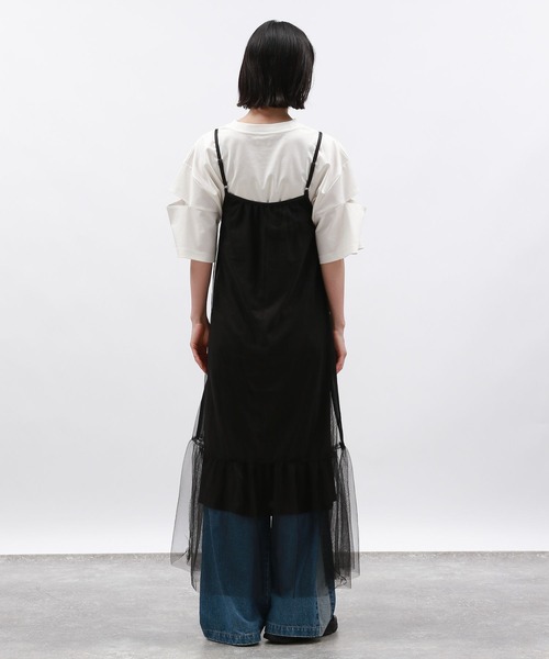 LAKOLE(ラコレ)の「サイドラインチュールワンピース / 129235(ワンピース・レディース・ブラック/オフホワイト/グレー・SMALL/MEDIUM)」の14枚目の写真