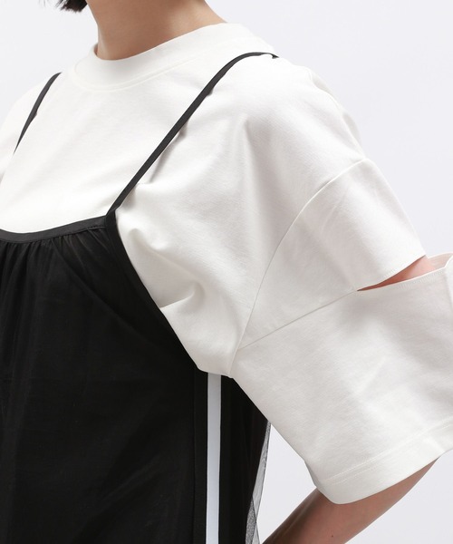 LAKOLE(ラコレ)の「サイドラインチュールワンピース / 129235(ワンピース・レディース・ブラック/オフホワイト/グレー・SMALL/MEDIUM)」の5枚目の写真