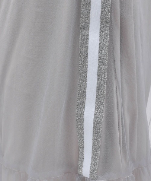 LAKOLE(ラコレ)の「サイドラインチュールワンピース / 129235(ワンピース・レディース・ブラック/オフホワイト/グレー・SMALL/MEDIUM)」の9枚目の写真