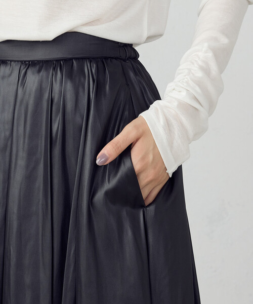 割繊ツイルタックギャザースカート（スカート）｜COMME CA ISM（コムサイズム）