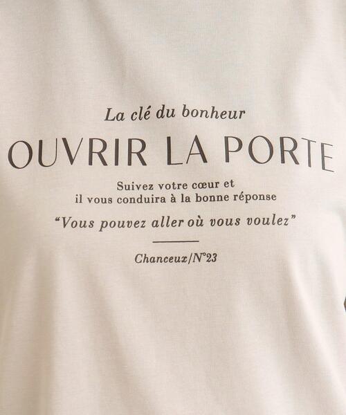 grove（グローブ）の「◆＜接触冷感・UVカット・ご自宅で洗える＞ロゴプリント5分袖Tシャツ（Tシャツ/カットソー・レディース・ブラウン系1/グレー系その他/オフホワイト/ベージュ・02/03/01/04/05）」の7枚目の写真