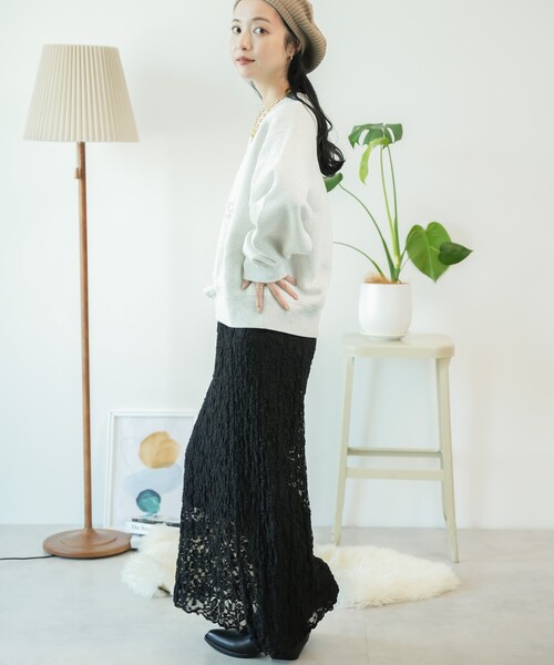 FREAK'S STORE（フリークスストア）の「チュールレーススカート（スカート・レディース・オフホワイト/サックスブルー/ブラック・ﾌﾘ-）」の11枚目の写真