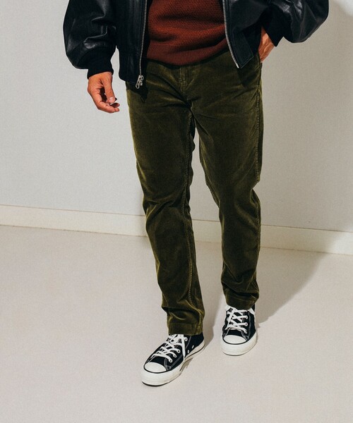 BEAMS（ビームス）の「コーデュロイ ストレッチテーパード パンツ（その他パンツ・メンズ・ベージュ/チャコールグレー/ブラック/オリーブ・SMALL/MEDIUM/LARGE/X-LARGE）」の9枚目の写真