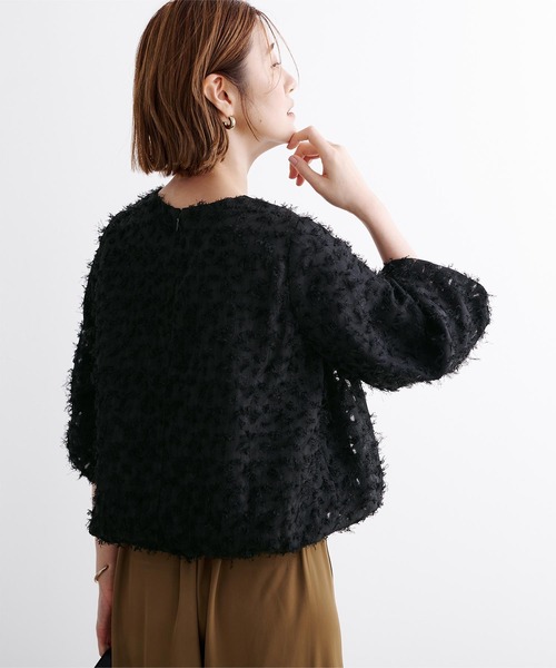 ur's ブラウス シャツ ジャガードバルーンブラウス レディース