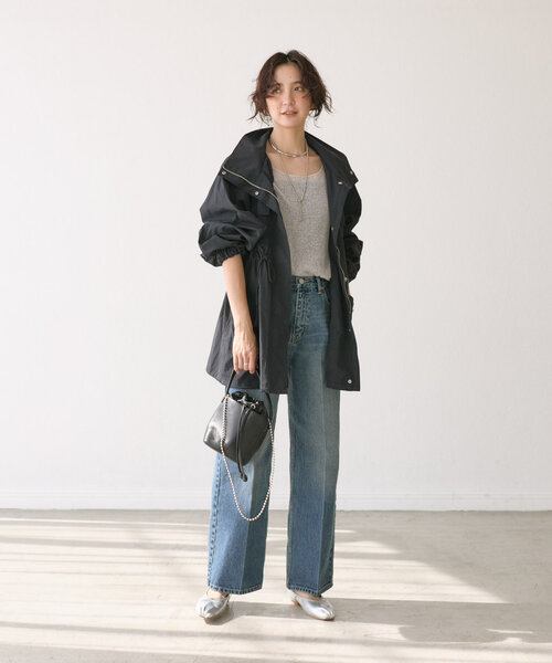 RIVE DROITE（リヴドロワ）の「【やわらかな履き心地】ギャザーバレエ（パンプス・レディース・シルバー/ブラック・36/38/37）」の6枚目の写真