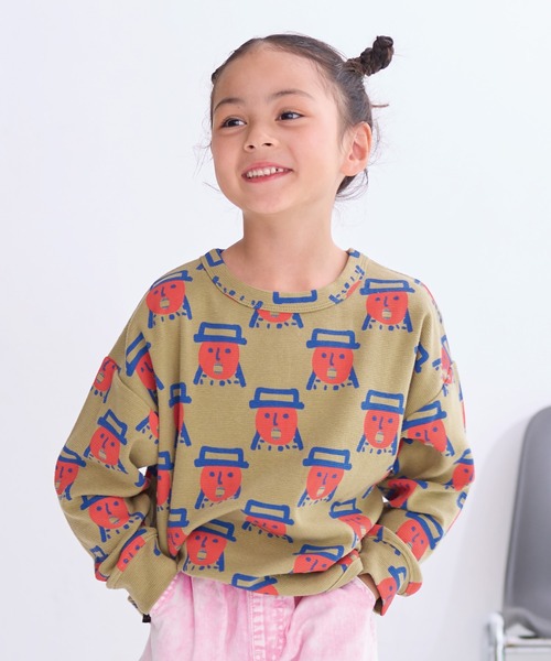 MARKEY'S（マーキーズ）の「ソウガラスパンフライスカットソー（Tシャツ/カットソー・キッズ・ブラック/ストライプ/マルチ/グリーン/ブラック系その他/ピンク/イエロー/グレー/オフホワイト/ベージュ・100/110/120/90/130/80/95）」の6枚目の写真