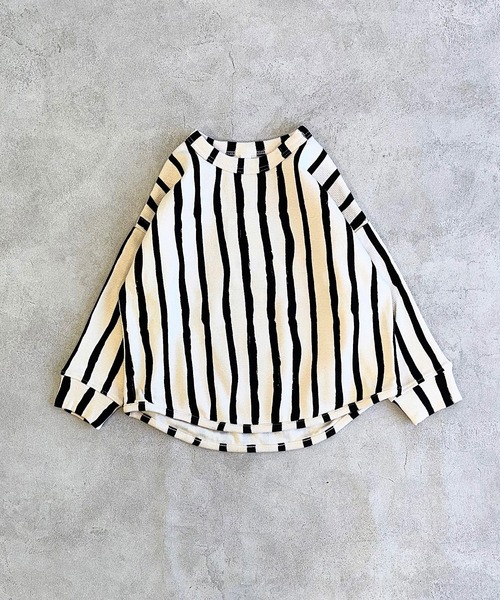 MARKEY'S（マーキーズ）の「ソウガラスパンフライスカットソー（Tシャツ/カットソー・キッズ・ブラック/ストライプ/マルチ/グリーン/ブラック系その他/ピンク/イエロー/グレー/オフホワイト/ベージュ・100/110/120/90/130/80/95）」の4枚目の写真