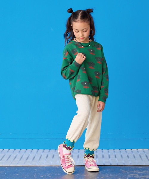 MARKEY'S（マーキーズ）の「ソウガラスパンフライスカットソー（Tシャツ/カットソー・キッズ・ブラック/ストライプ/マルチ/グリーン/ブラック系その他/ピンク/イエロー/グレー/オフホワイト/ベージュ・100/110/120/90/130/80/95）」の18枚目の写真