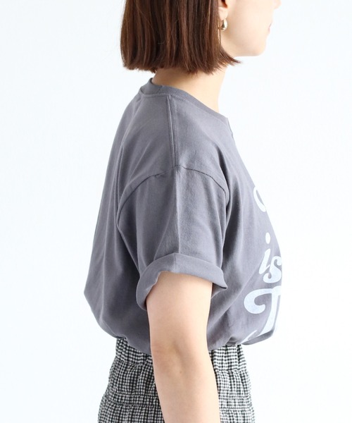 cepo(セポ)の「リメイクキリカエTee(Tシャツ/カットソー・レディース・チャコール/ホワイト・M)」の9枚目の写真