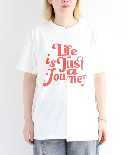 cepo(セポ)の「リメイクキリカエTee(Tシャツ/カットソー・レディース・チャコール/ホワイト・M)」の13枚目の写真