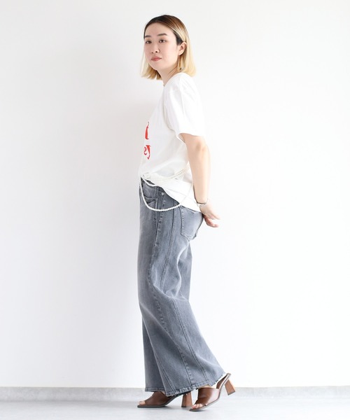 cepo(セポ)の「リメイクキリカエTee(Tシャツ/カットソー・レディース・チャコール/ホワイト・M)」の17枚目の写真