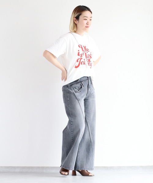 cepo(セポ)の「リメイクキリカエTee(Tシャツ/カットソー・レディース・チャコール/ホワイト・M)」の15枚目の写真