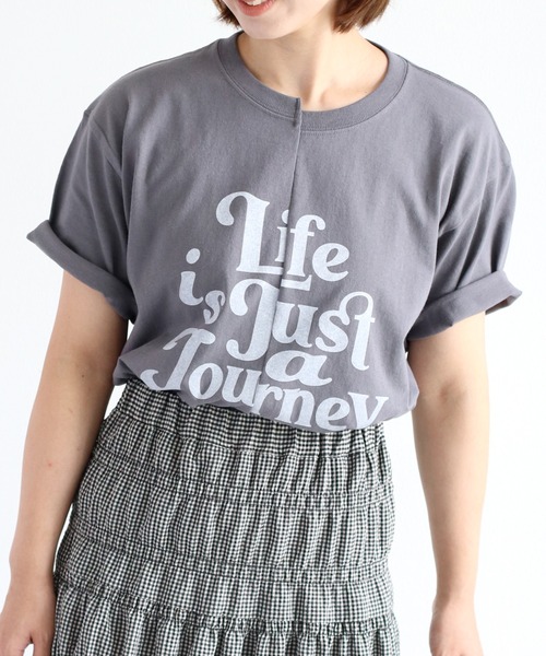 cepo(セポ)の「リメイクキリカエTee(Tシャツ/カットソー・レディース・チャコール/ホワイト・M)」の8枚目の写真