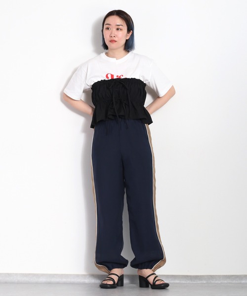cepo(セポ)の「リメイクキリカエTee(Tシャツ/カットソー・レディース・チャコール/ホワイト・M)」の4枚目の写真