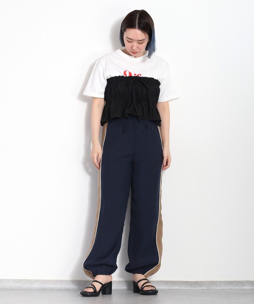 cepo(セポ)の「リメイクキリカエTee(Tシャツ/カットソー・レディース・チャコール/ホワイト・M)」の3枚目の写真