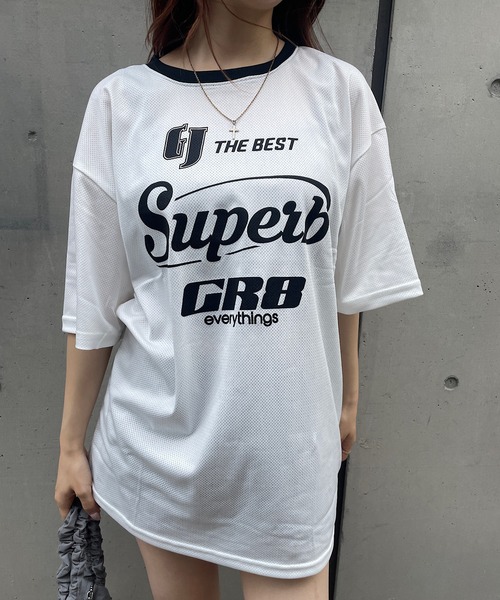 セール】メッシュユニフォーム風Tシャツ（Tシャツ/カットソー