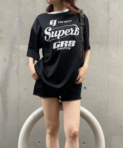 セール】メッシュユニフォーム風Tシャツ（Tシャツ/カットソー