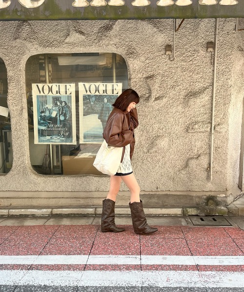 Rename（リネーム）の「Rename リボン バタフライ シャーリング 軽量 ギャザー ショルダーバッグ トートバッグ（ショルダーバッグ・レディース・アイボリー/ブラック/グレー・FREE）」の20枚目の写真