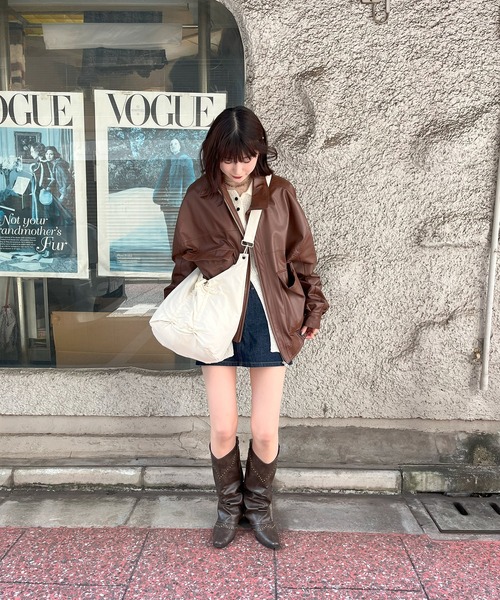 Rename（リネーム）の「Rename リボン バタフライ シャーリング 軽量 ギャザー ショルダーバッグ トートバッグ（ショルダーバッグ・レディース・アイボリー/ブラック/グレー・FREE）」の18枚目の写真