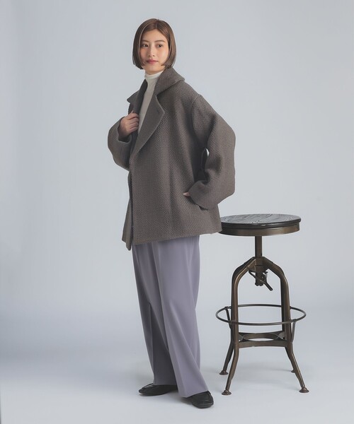 専用です。超美品です。値下げ可　AK+1 / ベルテッドツイードコートエーケーワ セール】AK+1 / ベルテッドツイードコート（その他アウター