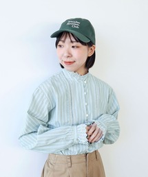 PAR ICI | グランジウォッシュ アイレットスタンドブラウス(シャツ/ブラウス)