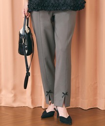 coca（coca） | 裾スリットリボン ストレッチテーパードパンツ(その他パンツ)