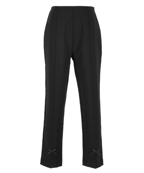 coca（coca）（コカ）の「裾スリットリボン ストレッチテーパードパンツ（その他パンツ・レディース・ブラック/チャコール・S/M/L）」の13枚目の写真