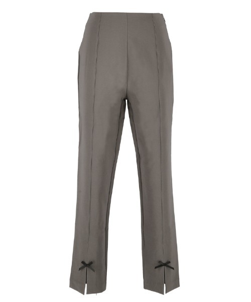 coca（coca）（コカ）の「裾スリットリボン ストレッチテーパードパンツ（その他パンツ・レディース・ブラック/チャコール・S/M/L）」の12枚目の写真