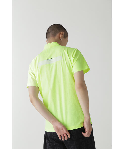 【PGG】Nyドビーストレッチ 半袖ハーフジップアップカットソー (MENS)