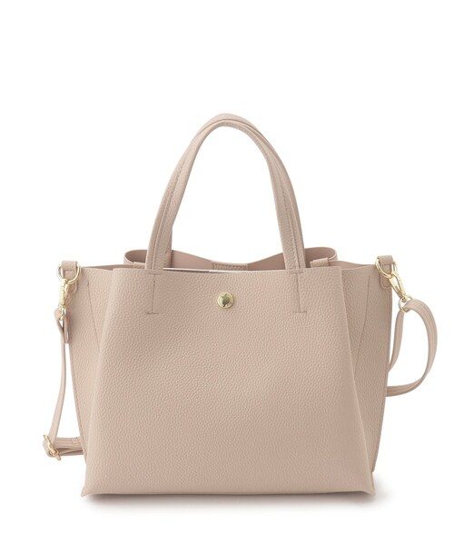 OPAQUE.CLIP（オペークドットクリップ）の「◆【2WAY/通勤対応】3層ミドルトートバッグ（トートバッグ・レディース・チャコールグレー/ブラック/ベージュ/シルバー・00）」の14枚目の写真