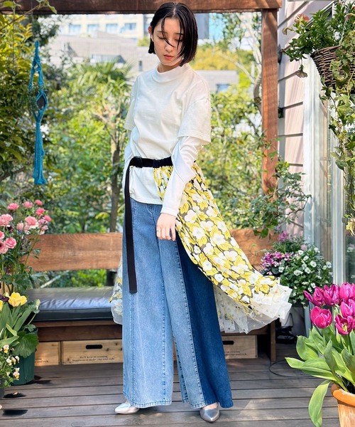 セール】インポートフラワー×ドット リバーシブルスカート（スカート