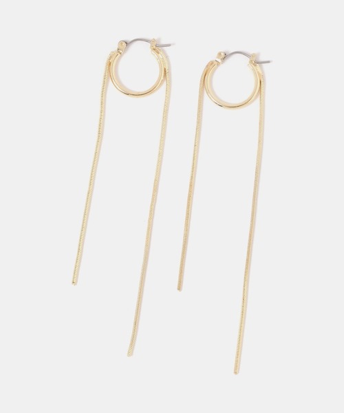 FOREVER 21（フォーエバー トゥエンティーワン）の「ロングチェーンピアス（ピアス（両耳用）・レディース・シルバー/ゴールド・FREE）」の2枚目の写真