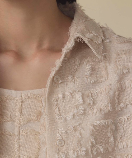 fifth（フィフス）の「フリンジチェックジャケット（テーラードジャケット・レディース・アイボリー/ブラック・M）」の8枚目の写真