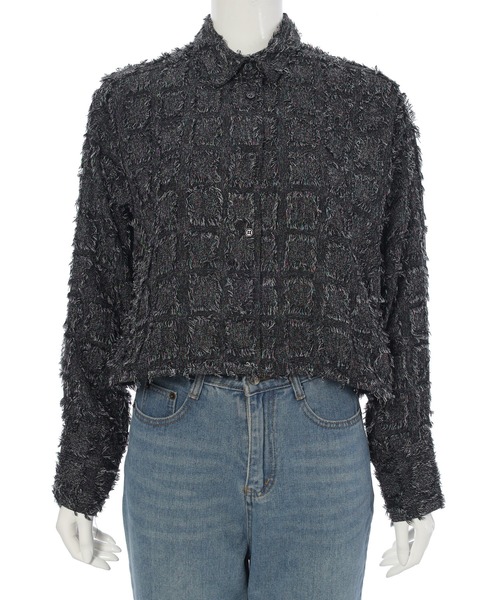 fifth（フィフス）の「フリンジチェックジャケット（テーラードジャケット・レディース・アイボリー/ブラック・M）」の11枚目の写真